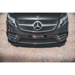 Накладка сплиттер на передний бампер на Mercedes V W447 AMG-Line рестайл